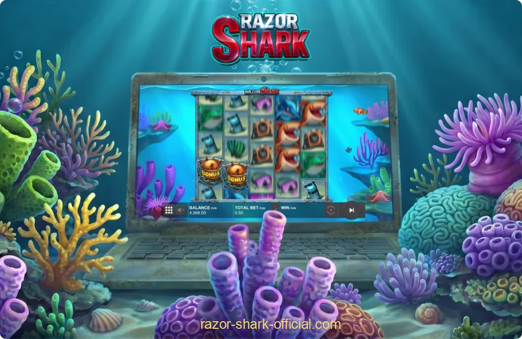 La ronda de tiradas gratis de Razor Shark comienza en cuanto aparecen un mínimo de 3 símbolos scatter en la cuadrícula